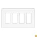 Cooper Wiring Devices 9524WS Aspire Screwless Wallplate, 4-Gang, White Satin