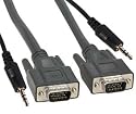 5m SVGA VGA HDTV RGB 15 Pin D-Sub PC, LAPTOP to TV, Monitor, projector Video and stereo Audio leads 3.5mm jack to jack cable set. AV Interconnect 5 metre