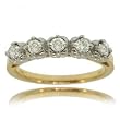 Women Diamond Anniversary Ring in 14K White & Yellow 2Tone Gold