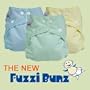 12pack FuzziBunz Perfect Size Diapers - Gender Neutral Colors MEDIUM