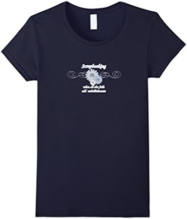 Women's When All Else Fails Add Embellishments Scrapbook T-shirt XL Navy