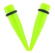 Acrylic Neon Taper - Green - 9/16" - Sold as a Pair