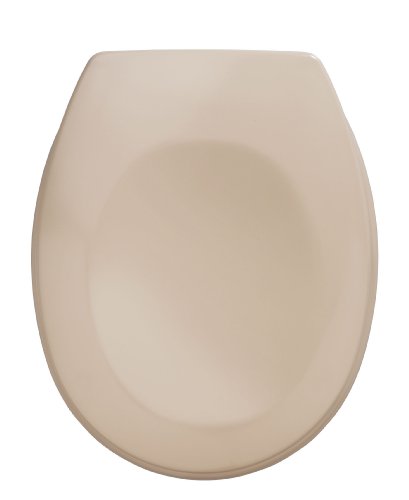 Wenko 17452100 WC-Sitz Bergamo - verstellbare, rostfreie Edelstahlbefestigung, Duroplast, beige