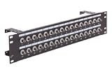 3.50 Panel (Black), 32 BNC Adapters Insulated W/Rear Cable Minder