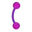 Bioplast Purple Glitter Eyebrow Ring