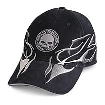 Harley-Davidson&reg; Men's Flame Skull Baseball Cap. 100% brushed cotton. 99412-05V