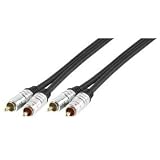 HQ AUDIO CABLE with goldplated 2x RCA to 2x RCA male connector - 5,0 M
