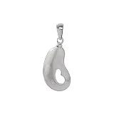 Sterling Silver Bean Pendant W/ Cutout