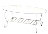 鏡面オーバルテーブル ホワイト 41123 【22544】