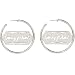 Silver Tone BABY PHAT Script Logo Medium Hoop Earrings