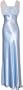 Satin Chiffon Prom Dress Holiday Formal Gown Crystals Full Length Junior Plus Size, Large, Ice-Blue