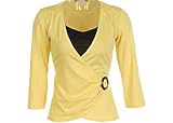 Petite Bay Studio Career Black And Yellow ITY Top