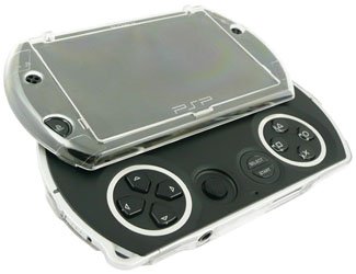 GreyMobiles Clear Crystal Hard Skin Case WITH STAND For Sony PSP GO 16GB WITH SCREEN PROTECTOR