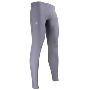 Compression Pants - Men's Tights Base Layer Leggings, Best Running/ Workout (L - Gray)