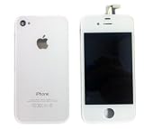 White iPhone 4 4G Front Glass Digitizer +LCD +Back Cover Assembly +Home Button +OEM Proximity Sensor Conversion Kit