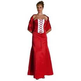 Stylish Prom Bridesmaid Evening Lace Up Bustier Front w Long Skirt + Scarf