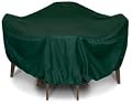Two Dogs Designs 84-Inch Round Table and Chairs Cover, Hunter Green
