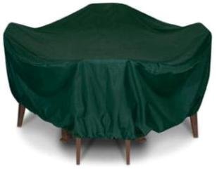 Childrens Toyshop  Outdoor Living : Two Dogs Designs 84-Inch Round Table and Chairs Cover, Hunter Green