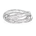 Three Interlocking Rhodium Plated Bands with CZ's