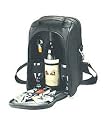 Del Mar Two Person Wine & Cheese Tote in Black