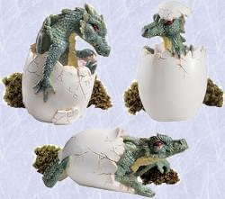 Mystical Gothic Medieval Dragon Hatchlings set of (3) New