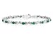 10k White Gold Diamond and Emerald Bracelet