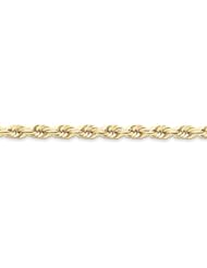 10k Yellow Gold 8in 6mm Handmade D/C Rope Chain Bracelet. Metal Wt- 15.97g