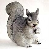 Realistic Gray Squirrel Figurine