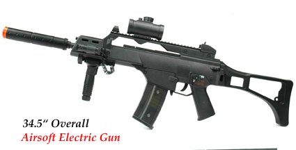 DOUBLE EAGLE M85 AIRSOFT GUN G36C REPLICA FULL AUTOMATIC RIFLE