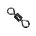 Threemart Rolling Barrel Fishing Swivel Stainless Steel Black Nickel 30Lb to 350 Lb (Size 1|Length:0.75