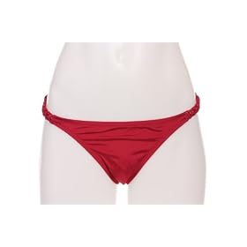 BCBG Max Azria Swimsuit Bikini Braided Bottom Red, Size Large