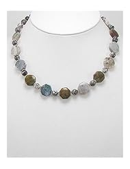 Jasper Necklace In Brass