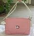 Authentic Coach Handbag - Hamptons Pink/White Leather Flap Bag #13085