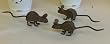 Cast Iron Mice Plant Hanger Statuary (set of 3)