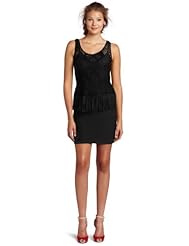 Mesh Elasticized   Waistline Silk Sleeveless Tank Sweater  Dress