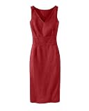 Spiegel Spiegel Signature Washed Linen Collection:V Neck Sheath Dress