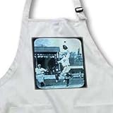 Vintage Detroit Tigers Making the Catch Black and Cyan - Waist Apron With Pockets