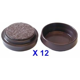 Castor Cups Brown Felt Large (Bulk Pack of 12, equivalent to �0.79 each) (Product Code: 43239 T5198F)
