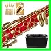 New Red/GOLD B Flat Bb CLARINET Lazarro+11 REEDS