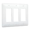 Taymac 5550W Paintable Masque Wall Plate Cover, White, 3-Gang