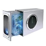 3.5  USB 2.0 Hairline HDD External Enclosure w/ blue color Fan; Silver color