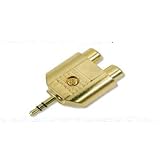 Electronics : ALL GOLD 3.5mm PLUG TO 2 X RCA SOCKETS