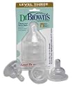 Dr Brown's Level-3 Silicone Nipple - 3 Pack - fits wide-neck only