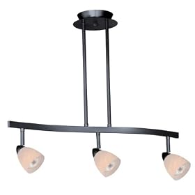Spot Light Pendant - 3 Light Spot Pendant Lighting Fixture - Dark Bronze - White Umbra... by Vaxcel Lighting