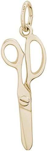 Rembrandt Charms, Scissors, 22K Yellow Gold Plate on .925 Sterling Silver