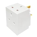 Masterplug Indoor Power MSF3/NK-MS 3-Way Fused Adapter (White)