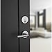 Kwikset Halifax Entry Door Handle with Lock and Key, Secure Keyed Reversible Lever Exterior, Doorlock, For Front Entrance and Bedrooms, Polished Chrome, Pick Resistant Smartkey Rekey Security