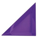 Zak Designs - 2017-0721 - Flora - Table Art - Set de 4 Triangles Apéritif - Jaune / Vert / Framboise / Lilas