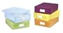 SET OF 5 PLASTIC DOCUMENT STORAGE ORGANIZER BOXES