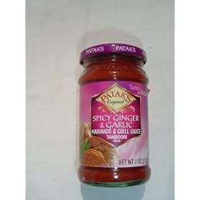 Patak's Spicy Ginger & Garlic Marinade and Grill Sauce Tandoori Mild - 10 oz